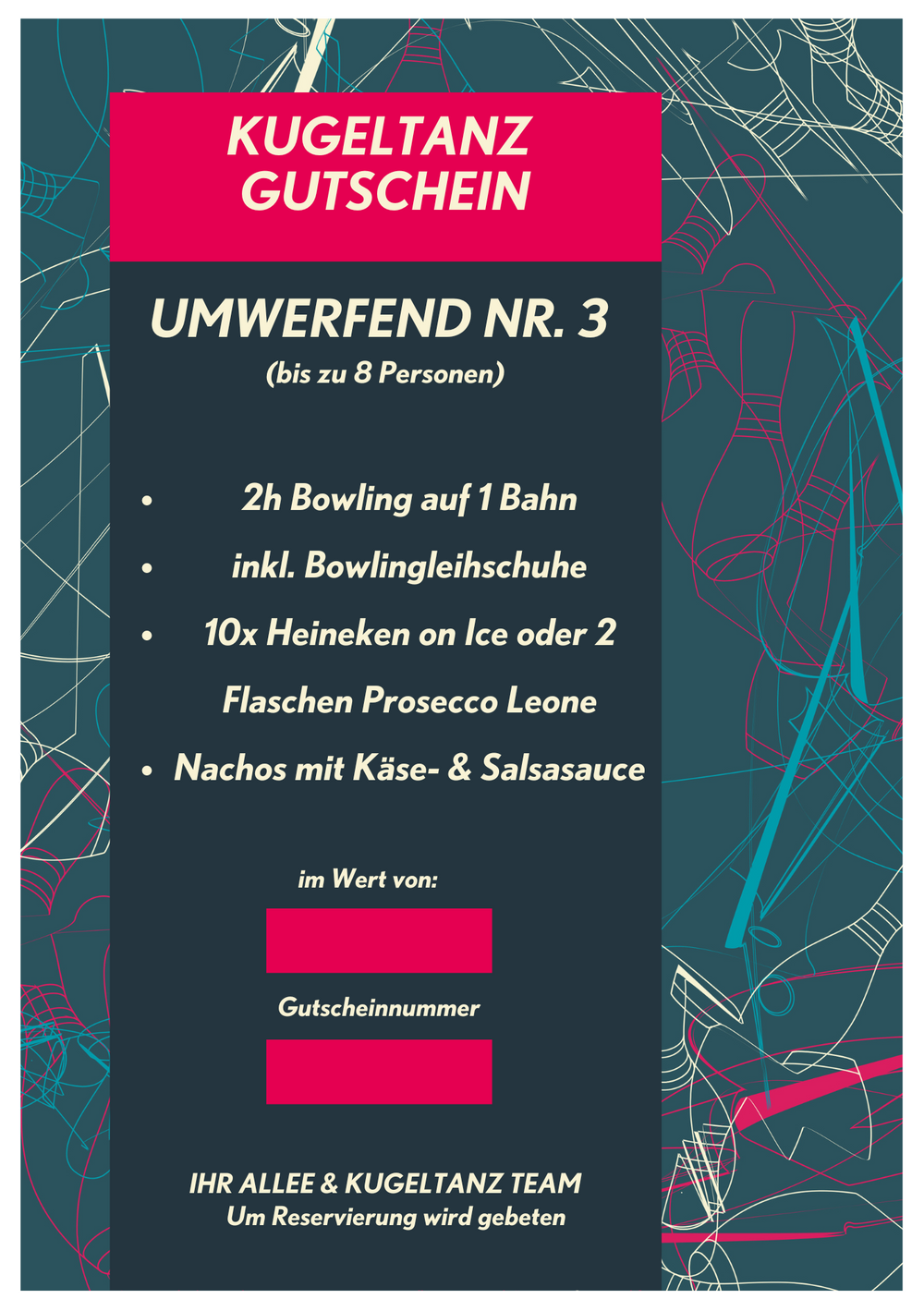 KUGELTANZ Gutschein - Umwerfend 3 Package